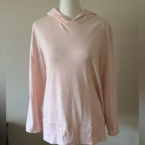J. Jill pure jill Peach Hoodie Sz L EUC